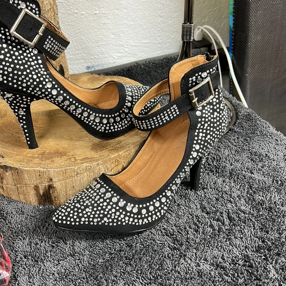 Leuven Alexander‎ rhinestone studded heels